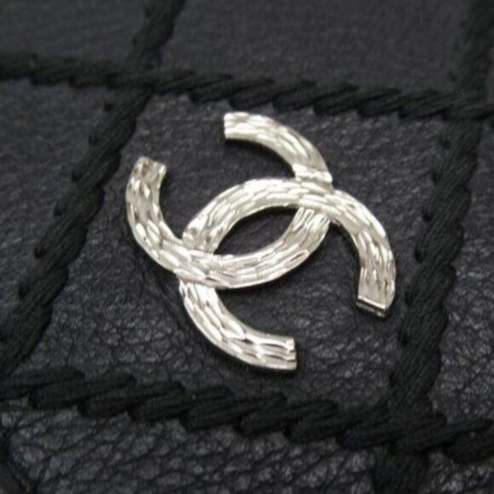 Authentic CHANEL CC Wild Stitch Lambskin Wallet on Chain Shoulder Crossbody - Picture 4 of 15